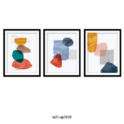 4 Pack Minimalist Line Poster decorativo Art Canvas stampe di foto Arte della parete incorniciata