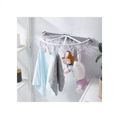 Reggiseno a parete con calzini per asciugatura Hanger pieghevole con 24 clip