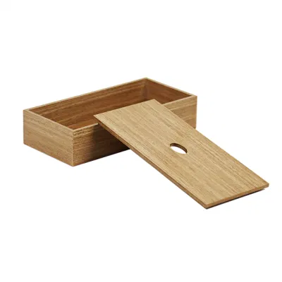 Contenitore organizzatore per tovaglioli in legno multifunzionale personalizzato, supporto per scatola per tissue