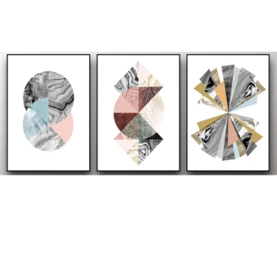 Astratto motivo di pietra verde Nordic Poster tela pittura immagine della parete Cuadros decorazione geometrica Casa decorazione senza cornice