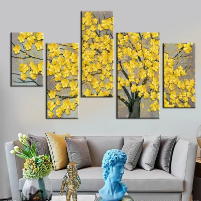 Vendita all&prime;ingrosso di alta qualità Direct 5 pannelli tela muro di verniciatura Arte Design Wall Art per la decorazione vivente