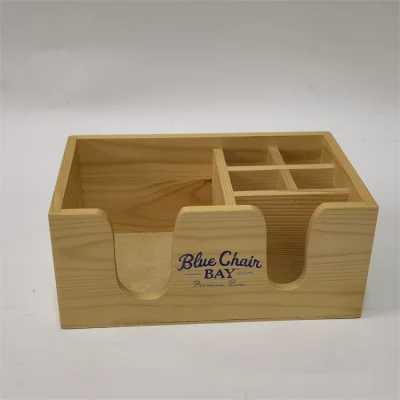 Supporto per tovaglioli in legno con finitura a colori personalizzata nero