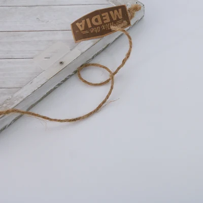 Rustic White Home decorazione Hanging corda legno cornice in legno segno