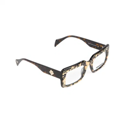 Cornice ottica retro-floreale in acetato