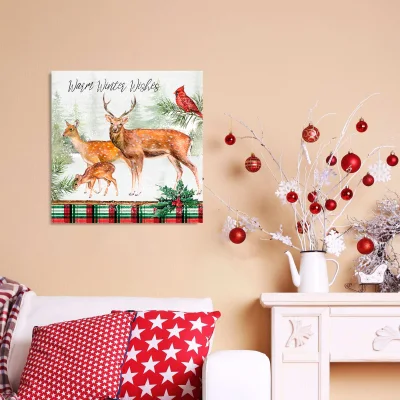 Decorazioni natalizie personalizzate Bright LED Wall Art Canvas Print per Decorazioni vacanza