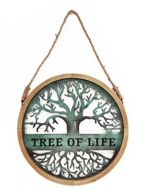 MDF struttura in legno metallo albero di taglio laser disegni da parete Hanging