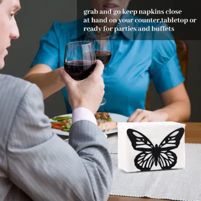 Supporto in metallo per tovaglioli da tavolo Butterfly Design personalizzato economico
