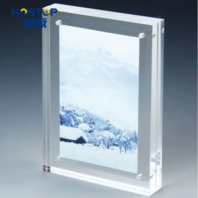 Memorabilia di nozze decorazione Visualizza immagini promozione trasparente elegante Cristallo acrilico Cornice fotografica