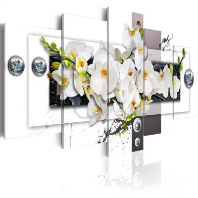 Canvas Painting Orchid Flower Posters e stampe moderne Abstract Wall Decorazione d&prime;arte