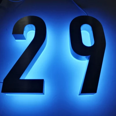 Prezzo produttore LED retroilluminato LED illuminazione numeri civici Display di segno