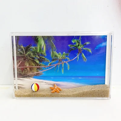 Regali di festa personalizzati cuore Quicksand liquido cornice fotografica