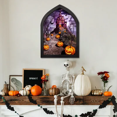 Hunting Halloween Wall Art pittura notte di tela avvolta per la casa Camera da letto con arredamento