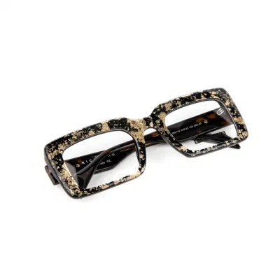 Cornice ottica retro-floreale in acetato