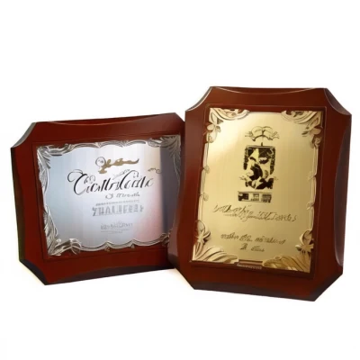 Wall Designs Award telaio metallico incisione placca in legno