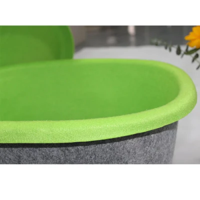 Non pieghevole personalizzato, fatto a mano feltro di feltro di stoccaggio cesto feltro di legna stoccaggio Con coperchio