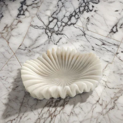 Flower Design Home Accessori Marble Bowl per frutta