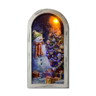 Home decor Natale luci LED tela parete stampe d&prime;arte per Vacanze di Natale