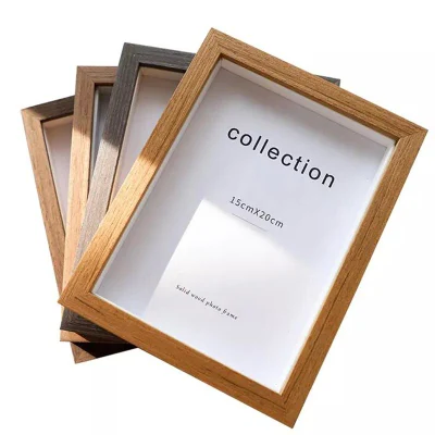 Cornice fotografica quadrata personalizzata in legno Shadow Box di alta qualità
