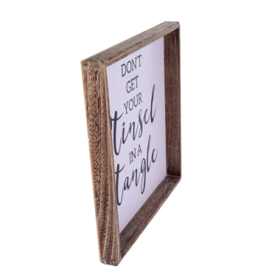 Home muro legno decorazione segni 12 X 12 pollici rustico Legno incorniciato segno