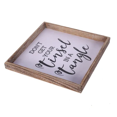 Home muro legno decorazione segni 12 X 12 pollici rustico Legno incorniciato segno