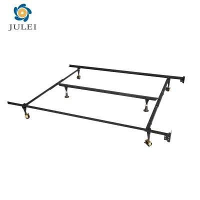 Camera in stile USA con letto regolabile in metallo e letti gemelli, letto queen size