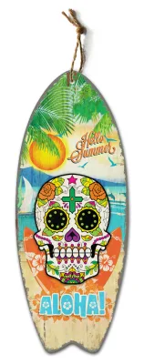 Forma di surf mdf applique, Marine Wall applique Panging Artigianato in legno decorativo Beach Plaque