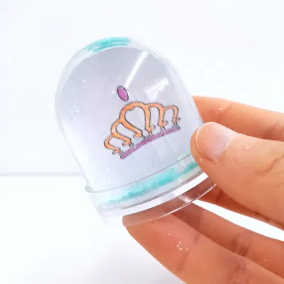 Cornice fotografica personalizzata da 5*5*7cm con agitamento ad acqua Cornice con glitter Snow Ball