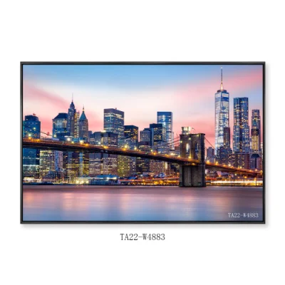 Città di Morden Notte skyline città tela LED pittura Wall Art Si accende per decorazione domestica
