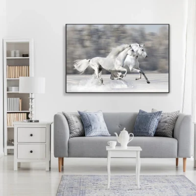 Vendita all&prime;ingrosso disegno di cavalli personalizzati Arte pittura tela decorazione domestica impermeabile HD Print Ready to Hang Canvas Wall Art