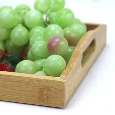 Grossista cucina personalizzata cibo di lusso in legno che serve vassoio rustico con Logo maniglia