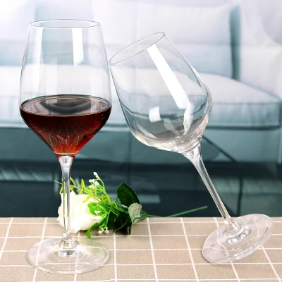 15 Oz Ristorante bicchieri da vino Cristallo bicchieri da vino soffiato a mano Senza stelo trasparente