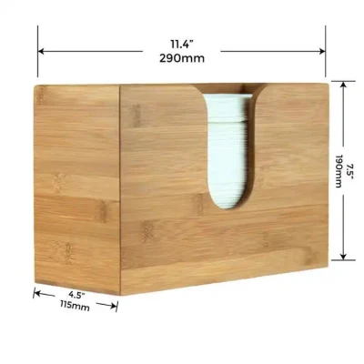 Vendita calda cucina arredamento bagno porta carta Bamboo tovagliolo di legno Supporto