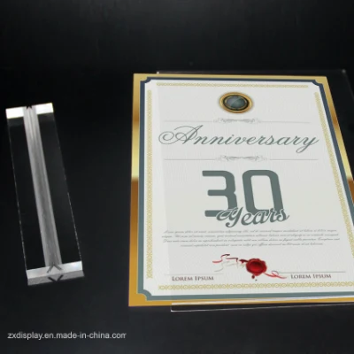 Cornice per display fotografico da tavolo in plastica acrilica trasparente A4 con base
