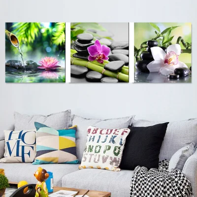 Hot Selling decorativo floreale Wall Art pronto per Hang HD Pittura di tela