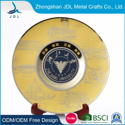 Le targhette commemorative in oro e argento con logo personalizzato in fabbrica sono stampate vuote Flexi Trophy Plate souvenir decorazione DEC
