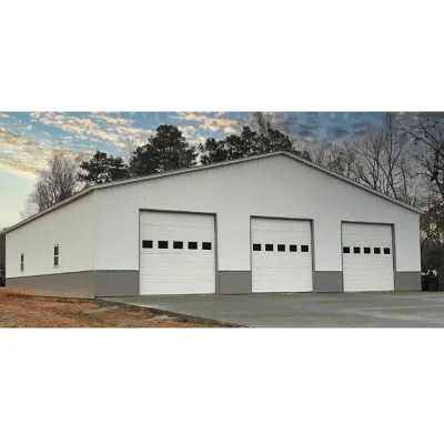 Struttura in acciaio montaggio rapido prefabbricato telaio porta auto shed con Porte multiple