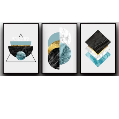 Astratto motivo di pietra verde Nordic Poster tela pittura immagine della parete Cuadros decorazione geometrica Casa decorazione senza cornice