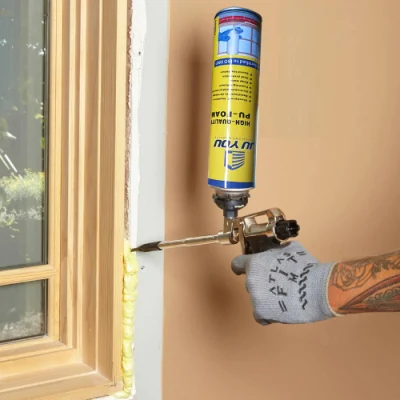Spray isolante ricaricabile schiuma ad alta temperatura Kit di colla economici polietilene Qualità polistirene estruso 3m