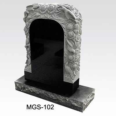 Pietra naturale Grigio granito Monumento personalizzato pietra di testa di Gravestone Tombstone