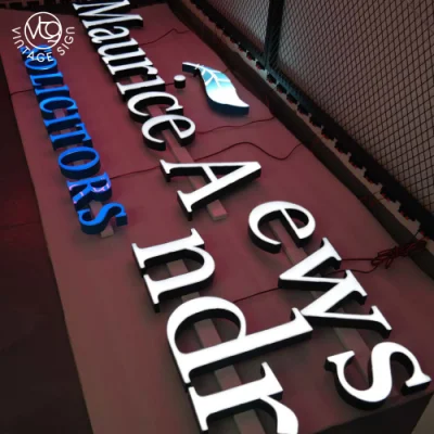Logo Hanging Board Business Sign progetta cartelli LED lettere