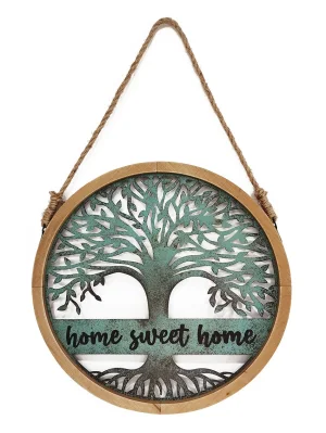 MDF struttura in legno metallo albero di taglio laser disegni da parete Hanging