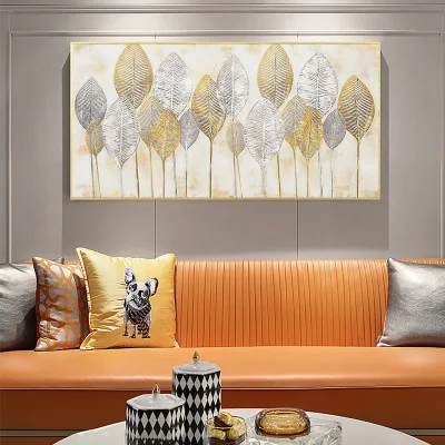 Drop Shipping Gold Wave incorniciato tela Stampa moderna Wall Art
