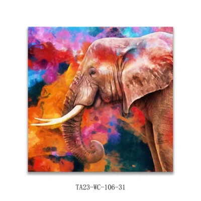 Astratto colorato Elefante Pittura tela Arte digitale stampato Wall Art Immagine moderna della Wall Art per il soggiorno decorazione della camera da letto dell&prime;hotel Arte personalizzata