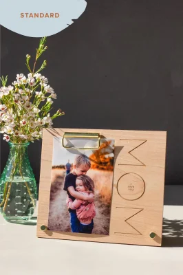 Modern MOM cornice Foto i Love You MOM Floral legno Telaio