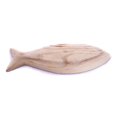 Vassoio di servizio in legno ecologico all&prime;ingrosso a basso prezzo vassoio decorativo a forma di pesce