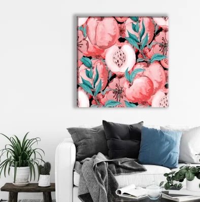 Pittura di Wildflower Arte originale olio di Impasto Arte floreale tela Posterazzi Uccelli Stampa contemporanea Flower Leaves Garden Poster Stampa