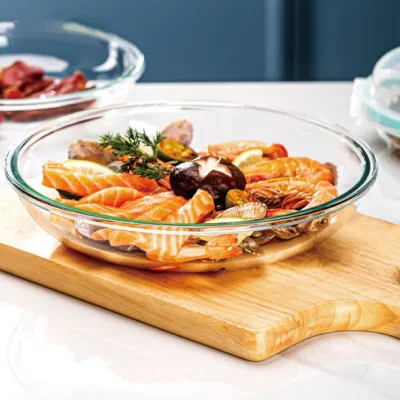Pranzo in vetro, recipiente per riscaldamento a microonde con coperchio, scatola per il coperchio Impiegati con scatola sigillata di riso frutta Bento Box