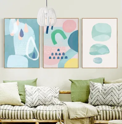 Arte naturale foglie verdi semplici tela pittura Wall Art Frame Piante tropicali Arte per soggiorno decorativa Wall Printing