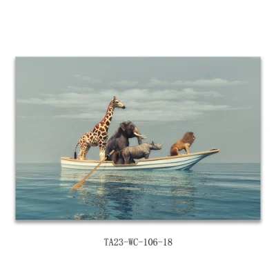 Animali che canottano nel mare dipinti e Wall Arts tela Wall Art per la casa Wall decor stampe personalizzate di tela