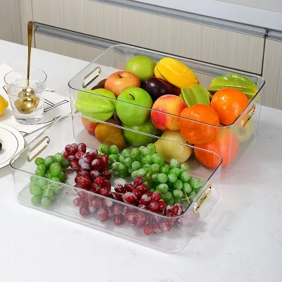 Fabbrica Prezzo Deposito di plastica della frutta del PET della cucina vegetale Cestello con manico